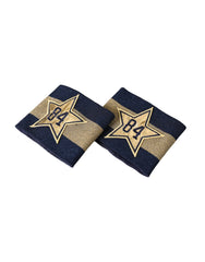 Dolce & Gabbana Black Gold Logo Star 84 Viscose Wristband - Wristbands