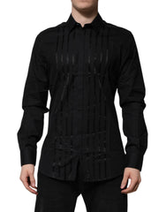 Dolce & Gabbana Black GOLD Long Sleeves Men Formal Dress Shirt - IT41 | L - Shirts