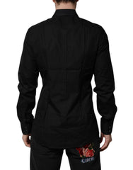 Dolce & Gabbana Black GOLD Long Sleeves Men Formal Dress Shirt - IT41 | L - Shirts