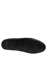 Dolce & Gabbana Black Gold Sequined Men Dress Loafers Shoes - EU44/US11