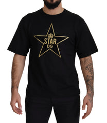 Dolce & Gabbana Black Gold STAR Crown DG Cotton Crewneck T-shirt - T-Shirts