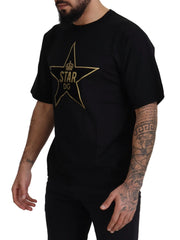 Dolce & Gabbana Black Gold STAR Crown DG Cotton Crewneck T-shirt - T-Shirts