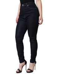 Dolce & Gabbana Black GRACE High Waist Skinny Denim Jeans - IT44 | L - Jeans