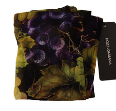 Dolce & Gabbana Black Grapes Print Stockings Tights - M - Hosiery