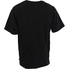 Dolce & Gabbana Black Graphic Print Cotton Crew Neck T-shirt - IT50 | L - T-Shirts