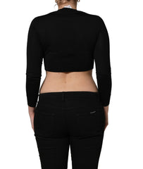 Dolce & Gabbana Black Graphic Print Long-Sleeved Top - IT40|S