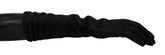 Dolce & Gabbana Black Gray Mid Arm Length Mittens Wool Gloves - 7.5|S - Gloves & Mittens