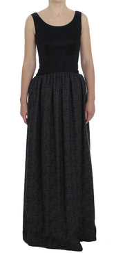 Dolce & Gabbana Black Gray Sheath Gown Full Length Dress - IT40|S - Dresses