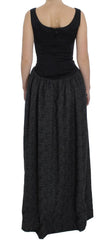 Dolce & Gabbana Black Gray Sheath Gown Full Length Dress - IT40|S - Dresses