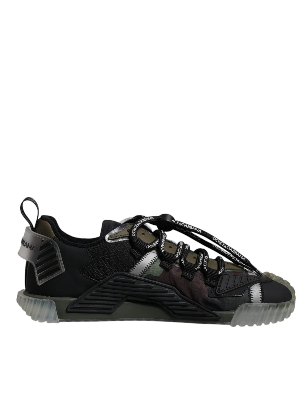 Dolce & Gabbana Black Green Camo NS1 Low Top Sneakers Shoes - Sneakers