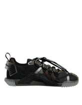 Dolce & Gabbana Black Green Camo NS1 Low Top Sneakers Shoes - Sneakers