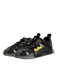 Dolce & Gabbana Black Green Camo NS1 Low Top Sneakers Shoes - EU44.5/US11.5