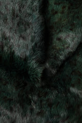 Dolce & Gabbana Black Green Stripe Fur Shawl Neck Wrap 180cm x49cm Scarf