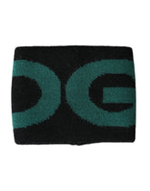 Dolce & Gabbana Black Green Wool Logo #DGMILLENNIALS Wristband - Wristbands