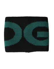 Dolce & Gabbana Black Green Wool Logo #DGMILLENNIALS Wristband - Wristbands