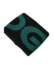 Dolce & Gabbana Black Green Wool Logo #DGMILLENNIALS Wristband - Wristbands
