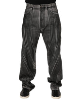 Dolce & Gabbana Black Grey Graphic Print Denim Pants Jeans - IT48 | M - Jeans
