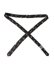Dolce & Gabbana Black Guitar Print Silk Adjustable Tie - Neckties