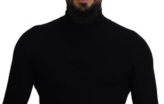 Dolce & Gabbana Black Half Zip Turtleneck Pullover Sweater - IT42 | XS - Sweaters