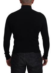 Dolce & Gabbana Black Half Zip Turtleneck Pullover Sweater - IT42 | XS - Sweaters