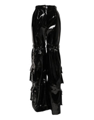 Dolce & Gabbana Black High Waist Cargo Bootcut Pants - IT40|S - Cargo Pants