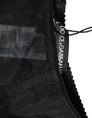 Dolce & Gabbana Black High Waist Mesh Sheer Shapewear Underwear - IT2 | S - High Waisted Briefs