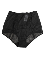 Dolce & Gabbana Black High Waist Mesh Sheer Shapewear Underwear - IT2 | S - High Waisted Briefs