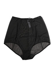Dolce & Gabbana Black High Waist Mesh Sheer Shapewear Underwear - IT2 | S - High Waisted Briefs