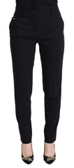 Dolce & Gabbana Black High Waist Women Pants - Trousers