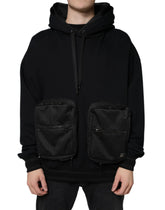 Dolce & Gabbana Black Hooded Pullover Men Sweatshirt Sweater - IT50 | L - Hoodies