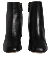 Dolce & Gabbana Bottes Jackie en cuir noir à mi-mollet - EU37/US7