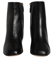 Dolce & Gabbana Black Jackie Leather Mid Calf Boots Shoes - EU37/US7 - Boots