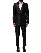 Dolce & Gabbana Black Jacquard 3 Piece Single Breasted Suit - IT46 | S - Pant Suits