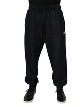 Dolce & Gabbana Black Jacquard Cotton Jogger Sweatpants Pants - IT54 | XL - Joggers