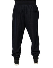 Dolce & Gabbana Black Jacquard Cotton Jogger Sweatpants Pants - IT54 | XL - Joggers