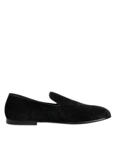 Dolce & Gabbana Black Jacquard Loafers Formal Men Dress Shoes - Flats