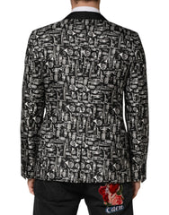 Dolce & Gabbana Black Jazz Club Silk Single Breasted Blazer
