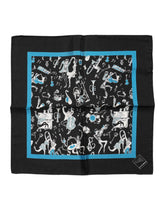 Dolce & Gabbana Black Jazz Club Silk Square Men Foulard Scarf - Scarves & Shawls