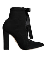 Dolce & Gabbana Black Jersey Stretch Ankle Booties Shoes - EU35.5/US5 - Boots