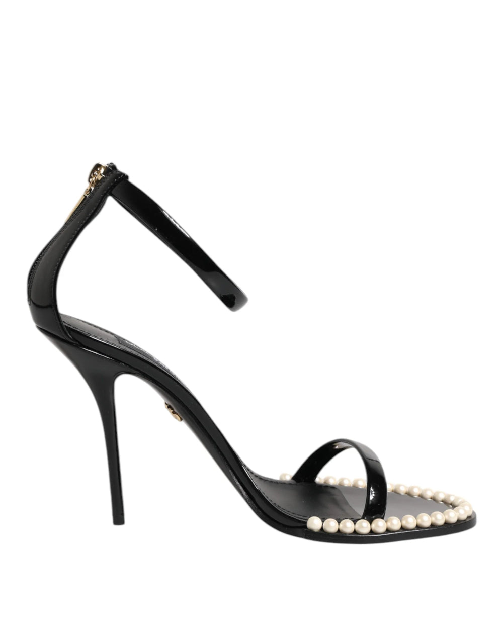 Dolce & Gabbana Black KEIRA Pearl Embellished Sandals Shoes - EU40.5/US10 - Sandals