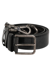 Dolce & Gabbana Black Key Ring Clip Attachments Buckle Belt - 90 cm / 36 Inches - Belts