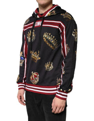 Dolce & Gabbana Black King Crown Hooded Sweatshirt Sweater - IT48 | M