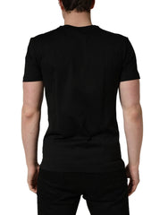 Dolce & Gabbana Svart Kung-Patch Bomull Herr T-shirt