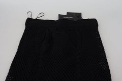 Dolce & Gabbana Black Knitted Cotton High Waist Mermaid Skirt - IT42|M - Skirts