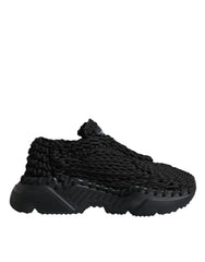 Dolce & Gabbana Black Knitted Daymaster Sneakers Shoes - EU38/US7.5 - Sneakers