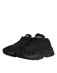 Dolce & Gabbana Black Knitted Daymaster Sneakers Shoes - EU38/US7.5 - Sneakers