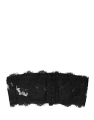Dolce & Gabbana Black Lace Bandeau Bra Tube Top Underwear - IT40|S
