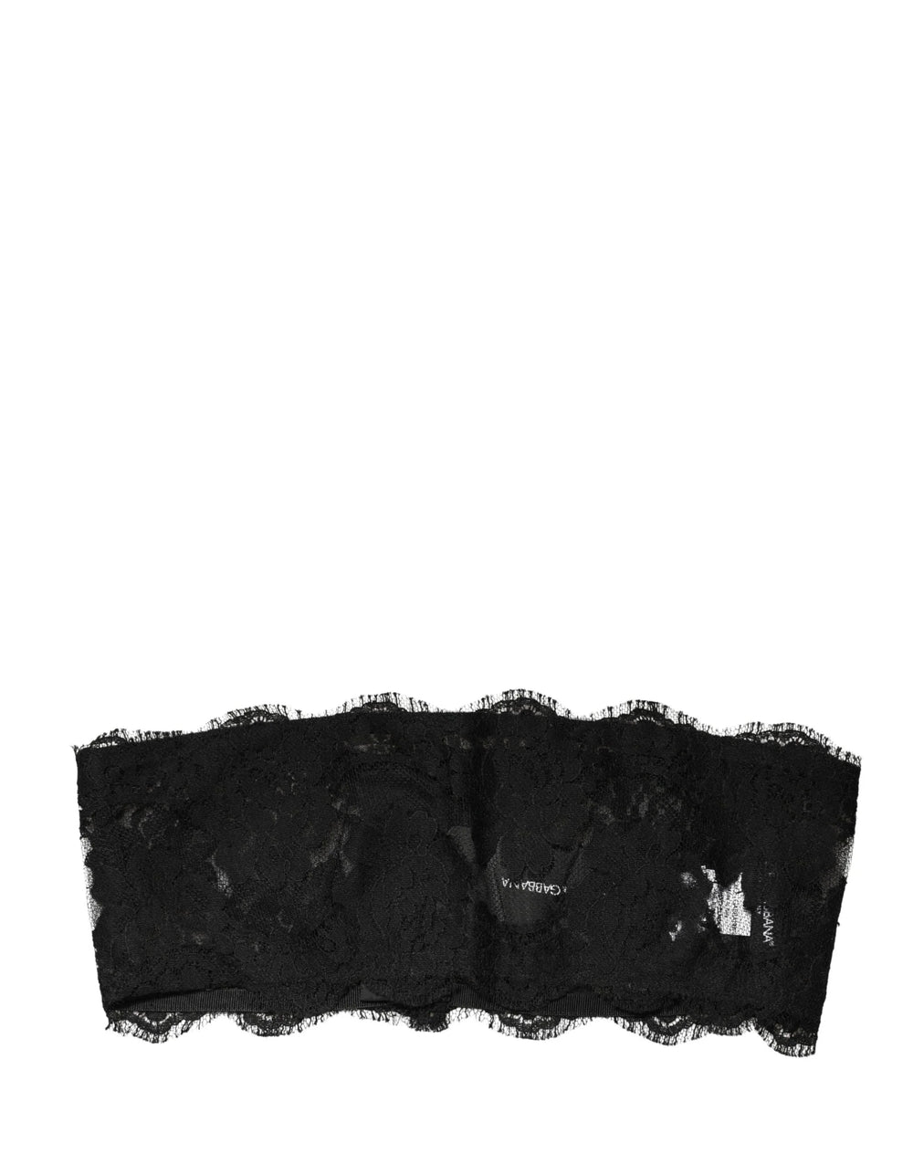 Dolce & Gabbana Black Lace Bandeau Bra Tube Top Underwear - IT40|S