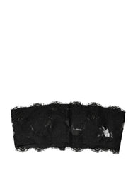 Dolce & Gabbana Black Lace Bandeau Bra Tube Top Underwear - IT40|S