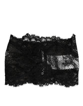 Dolce & Gabbana Black Lace Bandeau Bustier Top Sheer Stretch Underwear - S - Bras